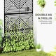 image 3 of Outsunny Decorative Outdoor Privacy Panel with Stand, Rhombus Black Black