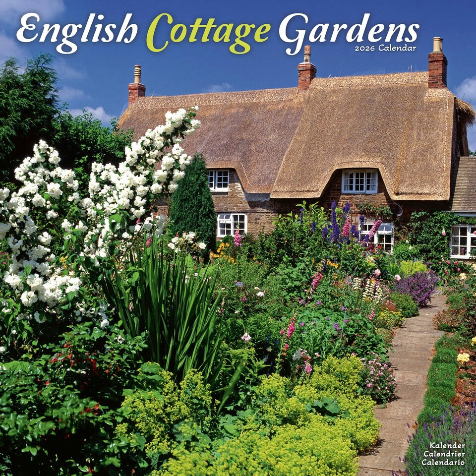 image 1 of English Gardens 2026 Calendar | Square Wall Calendar | Travel Gift | Plastic Free Packaging | by Avonside Publishing