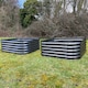 image 2 of Corrugated Metal Raised Bed Garden Vegetable Planter in Dark Grey - Pack of 2