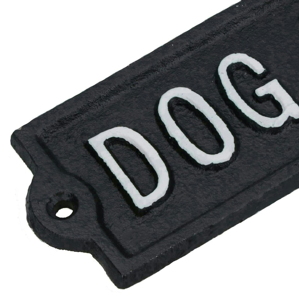 image 1 of Dog House Cast Iron Sign Plaque Wall Door Fence Gate Post House Garden Yard