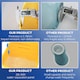 image 10 of HOMCOM 20L Compact Mop Bucket with Wringer on Wheels Yellow