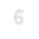 image 2 of Giant Sprinkle Number '6' Celebration Candle
