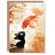 image 1 of Goldfish and Kitten Autumn Girl Boy Daughter Son Birthday Card