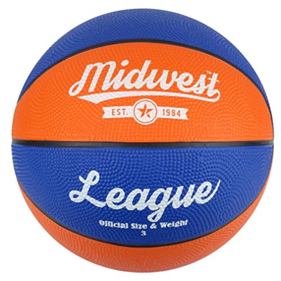 image 1 of Midwest Kids League Basketball, Blue/Orange, Size 3