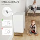 image 5 of HOMCOM Sideboard with Adjustable Shelves & 2 Doors for Living Room, White White | Gold