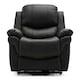 image 2 of Madison Dual Motor Electric Rise Recliner Bonded Leather Lift Chair (Black)