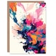 image 1 of Liquid Paint Pour Colourful Abstract Woman Her Birthday Card
