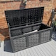 image 2 of Huge 634 Litre Outdoor Jumbo Storage Box - Black Rattan Effect