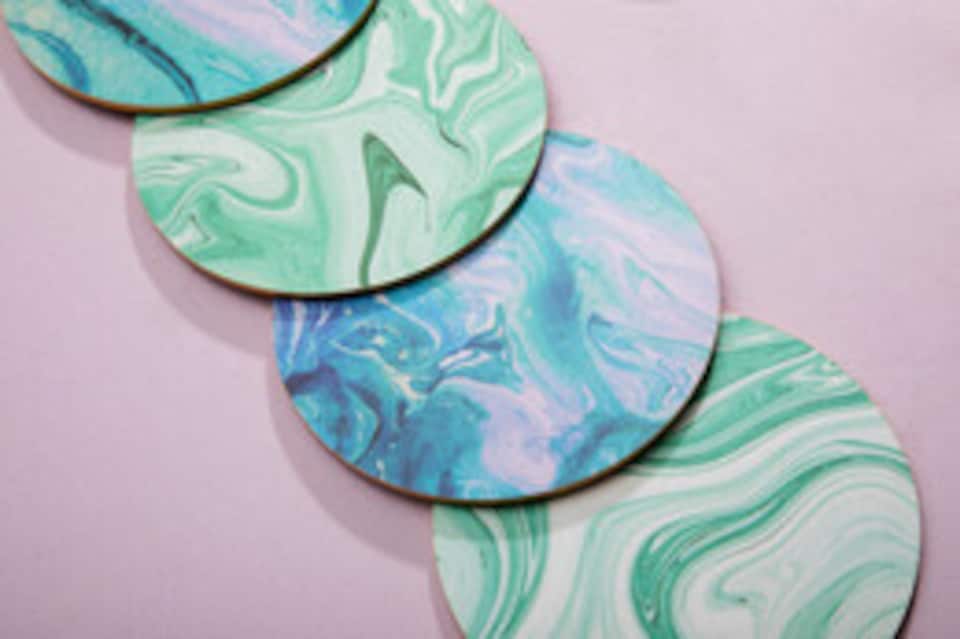 image 1 of Mimo Set Of 4 Cork Coasters