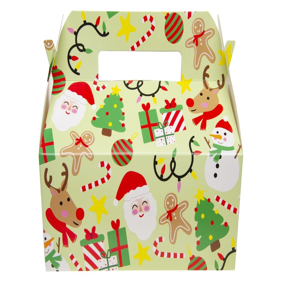 image 1 of Pack of 12 Extra Large Christmas Food Boxes 23 x 12 x 10cm