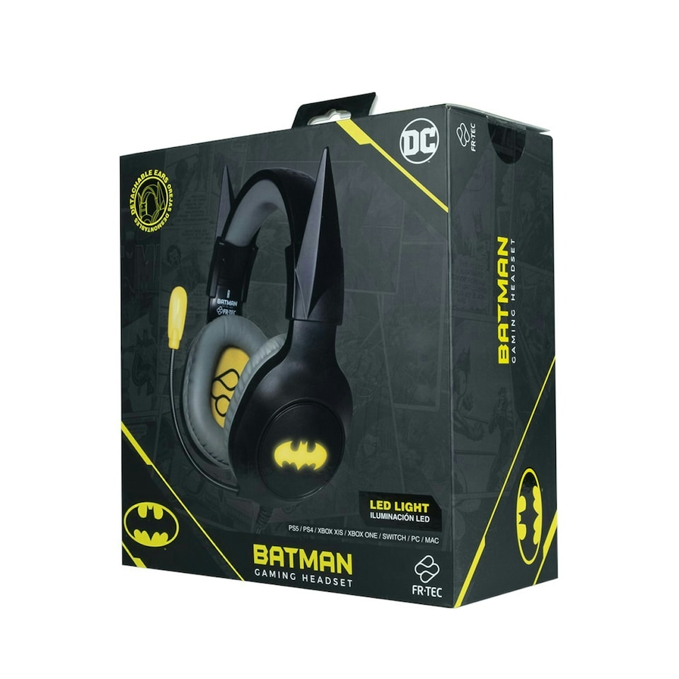 image 1 of Batman LED Universal Gaming Headset (XboxX|S/PS5/PC) Black