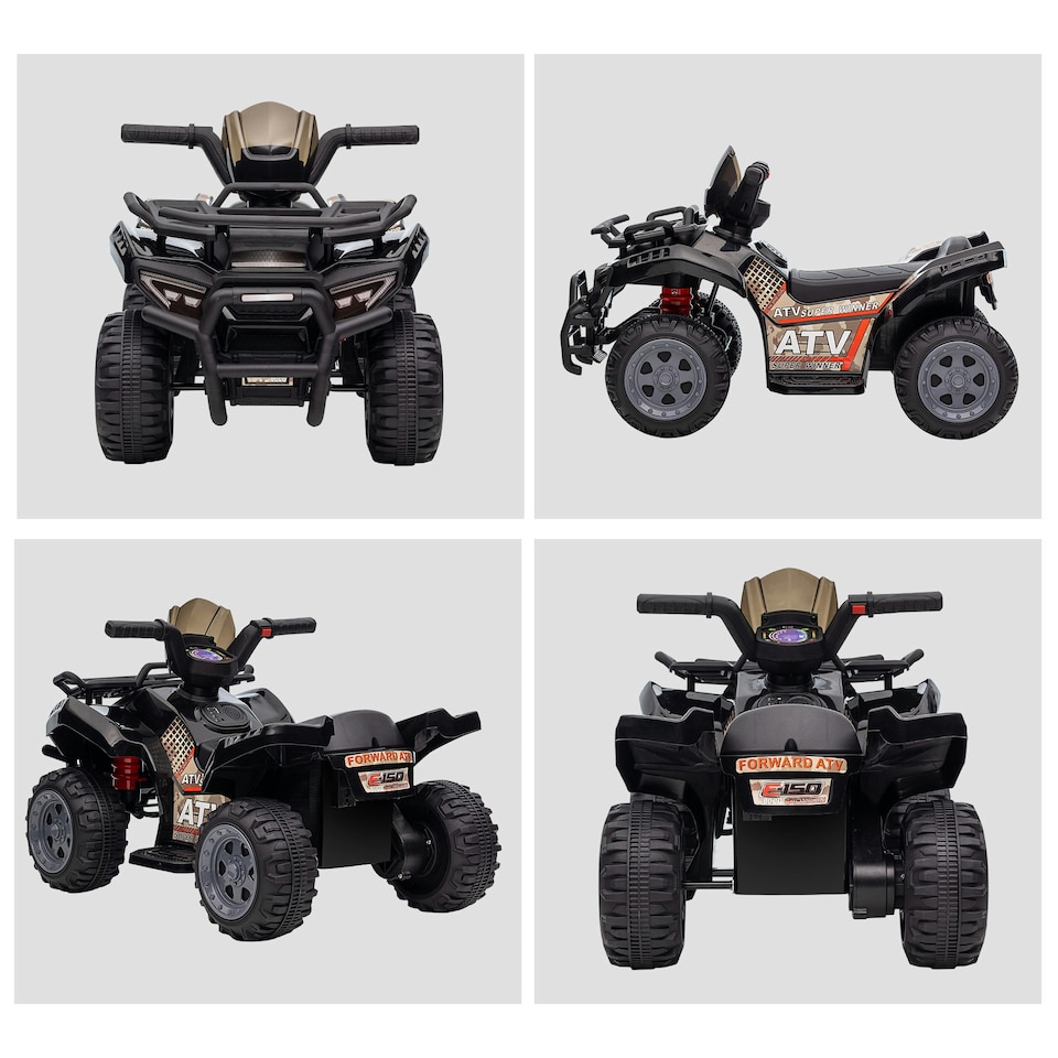 image 1 of HOMCOM 6V Kids Electric Ride on Car Toddler Quad Bike ATV for 18-36 month Black