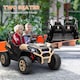 image 4 of AIYAPLAY Kids Electric Ride on Car 2-Seater, 24V Truck UTV with Remote Control, Suspension System, LED Lights, Horn, Music, for 3-8 Years, khaki