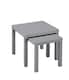 image 1 of URBNLIVING Square Wooden Nesting Stacking Tables Set Of 2 | Multi | Grey | 2