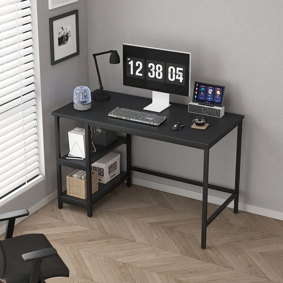 image 1 of MCC Direct Computer Desk 2 Adjustable shelves Office Study Work Table Chicago 100cm