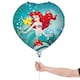 image 2 of Ariel Curious The Little Mermaid Disney Princess Heart Shape Foil Helium Balloon 46cm / 18 in Blue