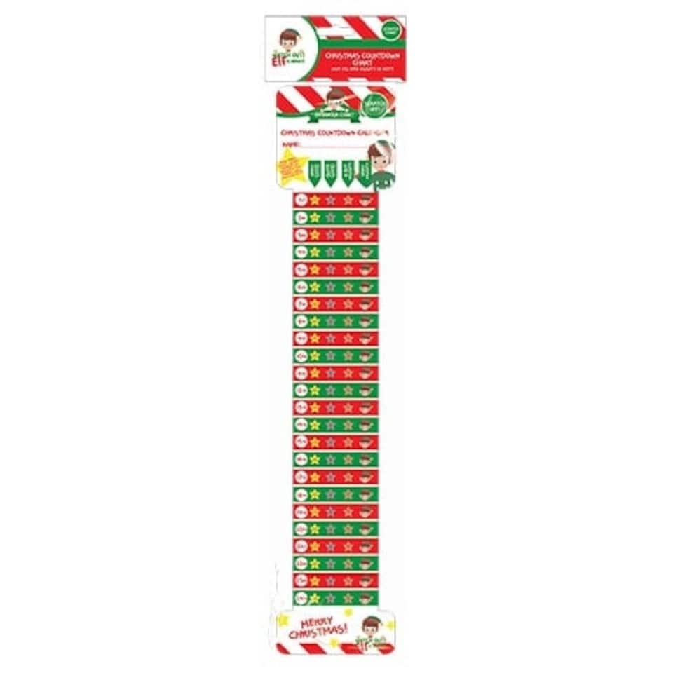 Elf Good Behaviour Christmas Countdown Calendar 52cm