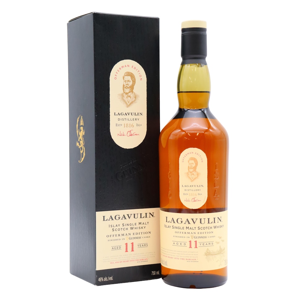 Lagavulin Offerman 2nd Edition Guinness Cask Finish Islay Single Malt Scotch 11 year old Whisky USA Edition