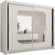 image 4 of Modern Sliding Wardrobe 120/150/180/203cm White/Black/Grey/Oak Grey | 150cm