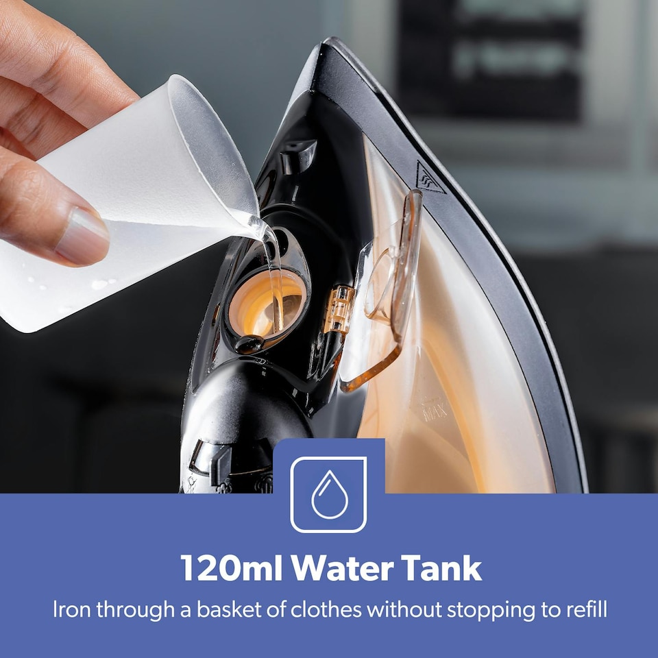 image 1 of GEEPAS Steam Iron 1800W, Gold