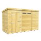 image 1 of 11 x 5 Feet Pent Security Shed - Single Door - Wood - L147 x W329 x H201 cm Brown
