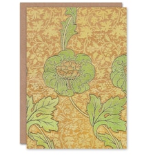William Morris Art Card Flower Bloom Textile Detail