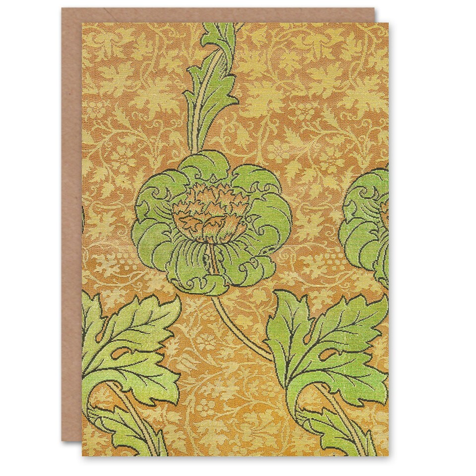 image 1 of William Morris Art Card Flower Bloom Textile Detail