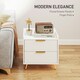image 3 of HOMCOM Bedside Table with 2 Drawers for Bedroom, Living Room, White