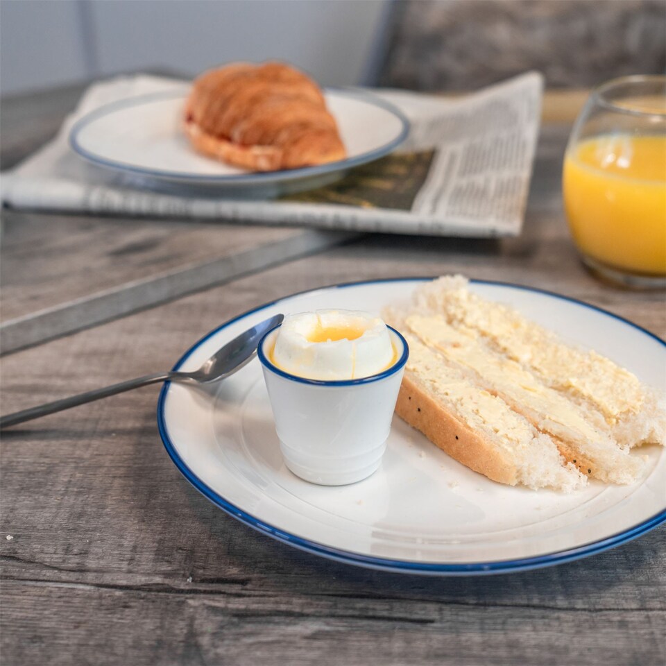 image 1 of Nicola Spring White Farmhouse Egg Cups - 5cm - Pack of 2