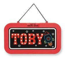 History & Heraldry Light Up Neon Name Sign - Toby
