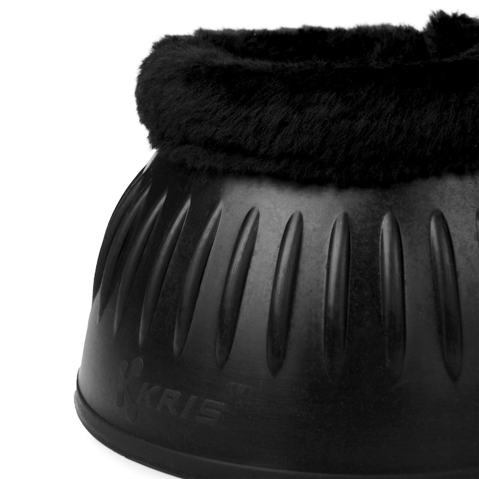 image 1 of LeMieux Rubber Bell Boots with Fleece Black | Large