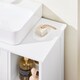 image 7 of SoBuy Under Sink Bathroom Cabinet with 2 Doors & Open Shelf, White, 31.4x12.4x23.8 in, 13.4 kg - BZR210-W
