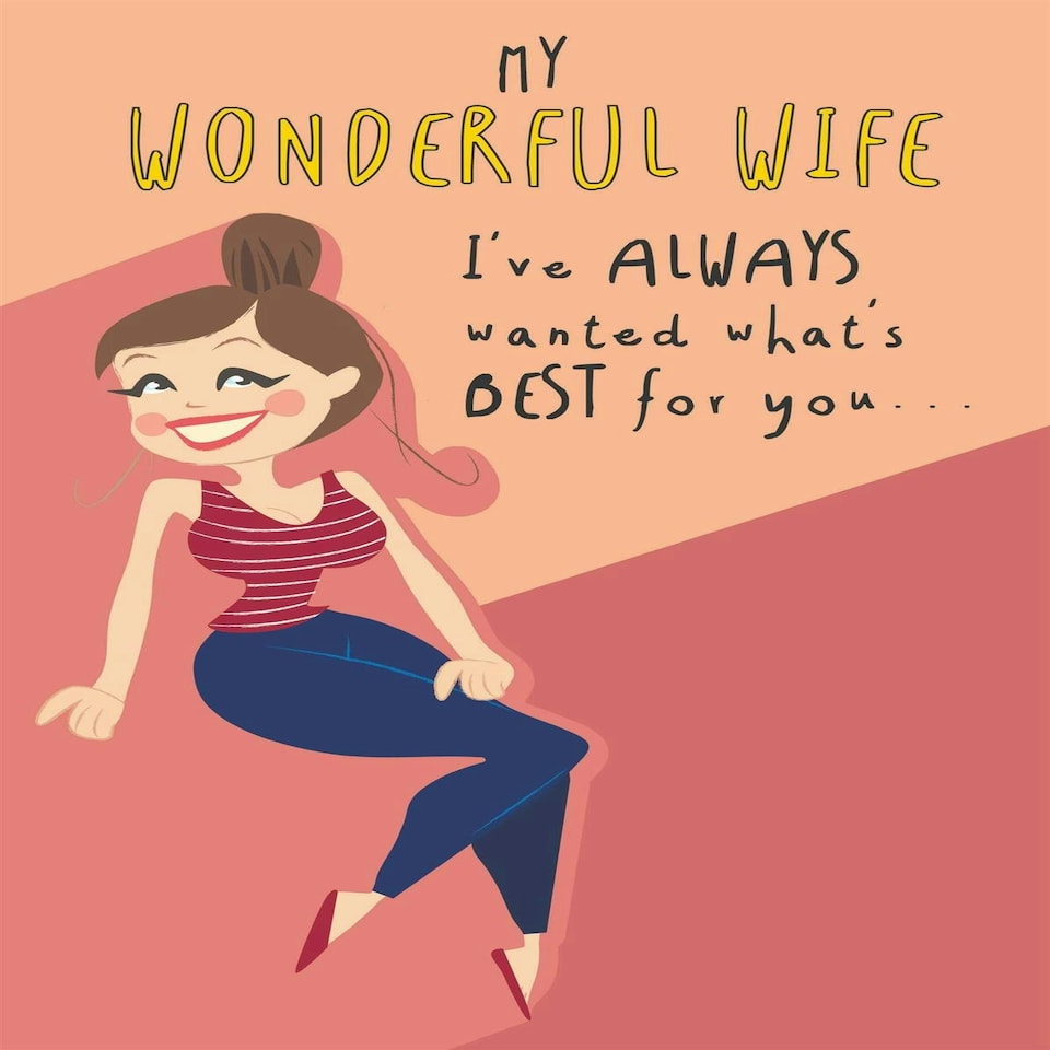 Face Ache, Wife Birthday Card, "My Wonderful Wife I've Always Wanted What's Best For You" Birthday Card Wife, Funny Birthday Card Wife