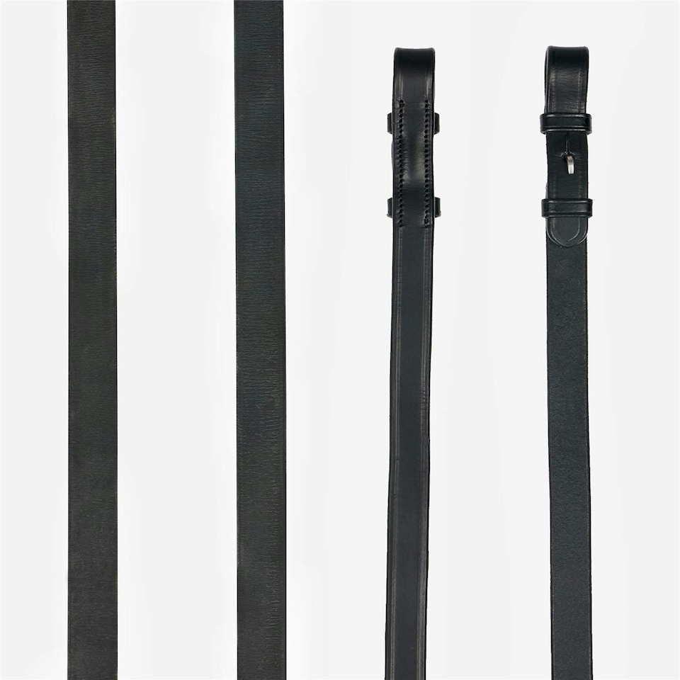 image 1 of LeMieux Kris Extreme Rubber Reins Black | Pony