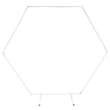 White Hexagon Arch Stand Party Background Decoration, Garden Arbors - 200cm