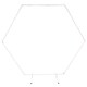 image 1 of White Hexagon Arch Stand Party Background Decoration, Garden Arbors - 200cm