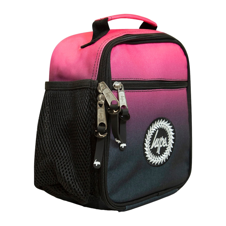 image 1 of Kids Lunch Bag Black Pink Fade | Thermal Insulated School Lunch Box 4.5L | Black | Black | One Size | 1
