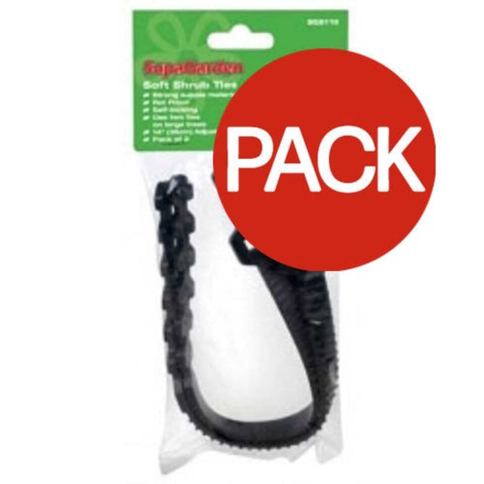 image 1 of Ambassador Soft Shrub Ties (Pack Of 2) - Black - 11 x 26 x 1.5cm