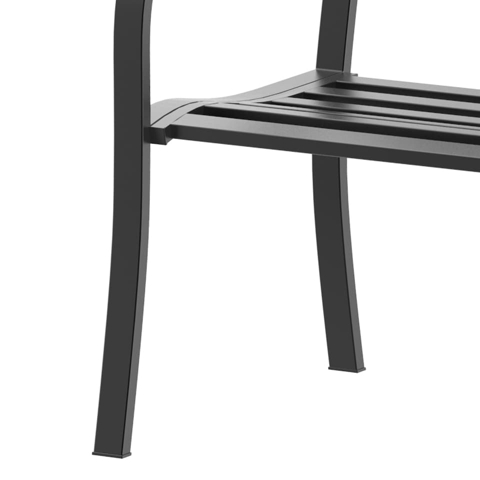 image 1 of Outsunny 2 Seater Metal Bench Patio Park Loveseat Garden Chair Outdoor Seating