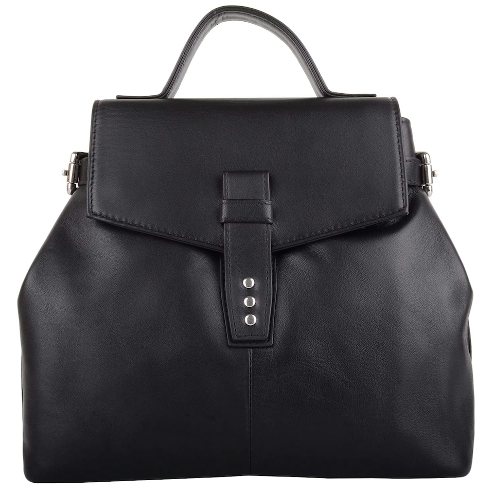 image 1 of Premium Soft Genuine Leather Cross Body Shoulder Bag, Detachable Strap | Grey | LightGrey