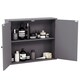 image 9 of Bath Vida Priano 2 Door Wall Mounted Bathroom Cabinet, Grey
