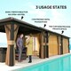 image 6 of Outsunny 3.6 x 3(m) Metal Garden Hardtop Gazebo with Screened Curtain Brown