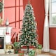 image 2 of HOMCOM 6' Snow Artificial Christmas Tree Holiday Home Décor with Pine Cones