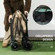 image 3 of Outsunny Foldable Garden Cart, Outdoor Utility Wagon with Carry Bag, Camouflage
