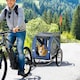 image 6 of PawHut Pet Bicycle Trailer Dog Cat Bike Carrier Water Resistant Blue Outdoor