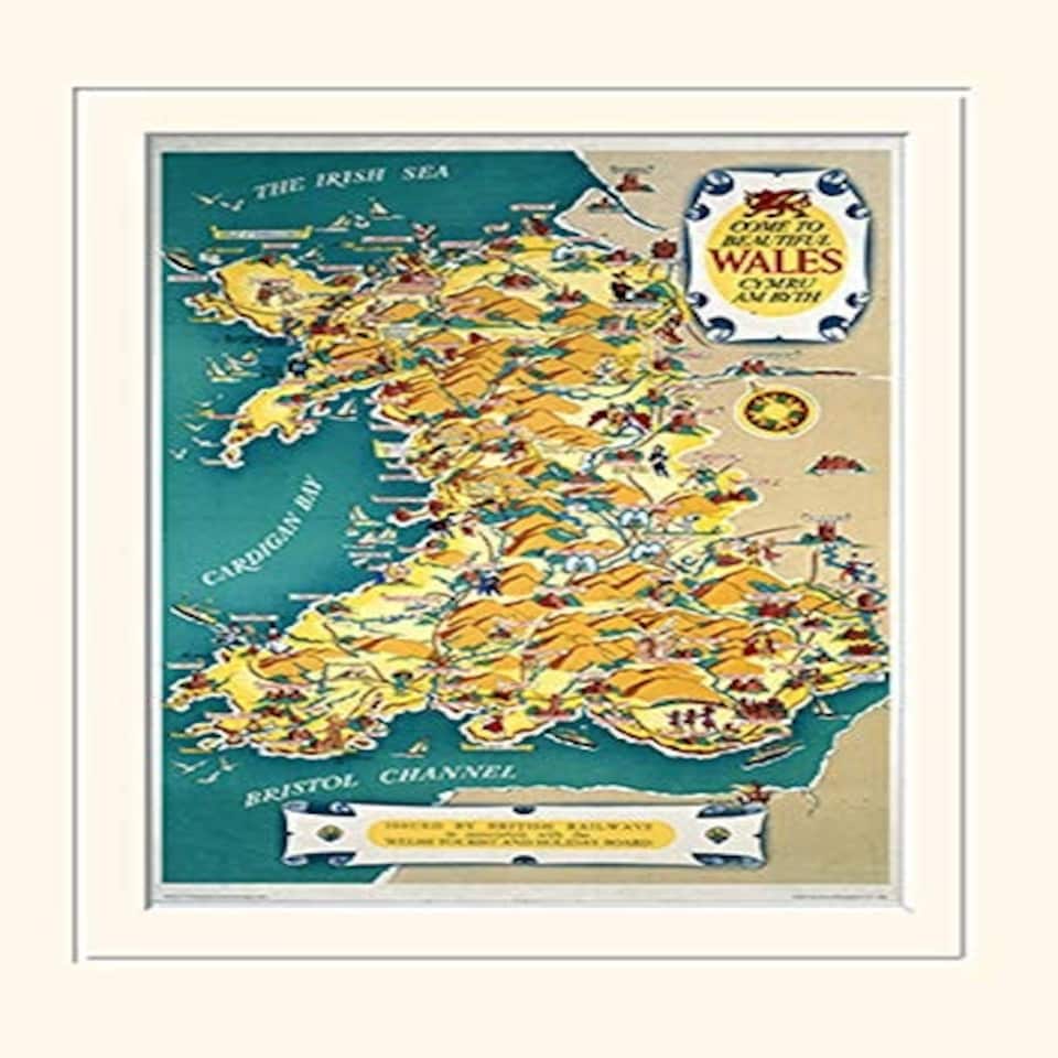 WALES VINTAGE MAP - AG PRINTS