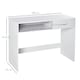 image 7 of HOMCOM Modern Computer Work Desk Table Study Shelf Drawer Writing Station White