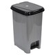 image 1 of Slim Pedal Waste Recycling Bin Can Insert Step On Lid Kitchen Bathroom | Grey | 25L Grey