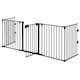 image 4 of COSTWAY 5 Panel Fireplace Fence Room Divider Black
