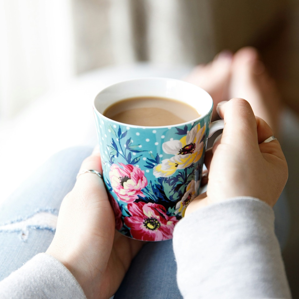 image 1 of Mikasa Clovelly Porcelain 330ml Seafoam Green Conical Mug | Blue